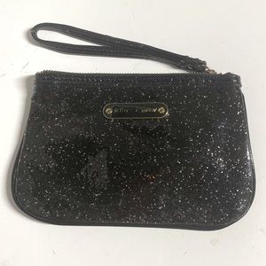 Black Betsy Johnson Wristlet Clutch